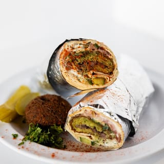 Falafel with Hommous Wrap